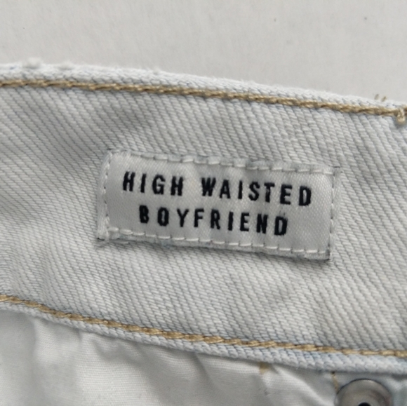 TOKYO DARLING Aeropostale High Waist Boyfriend White Embroidered Jeans S… - Picture 8 of 9